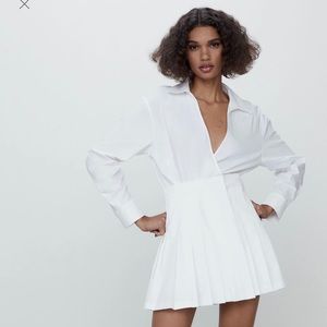 Zara Stretch Poplin Jumpsuit dress